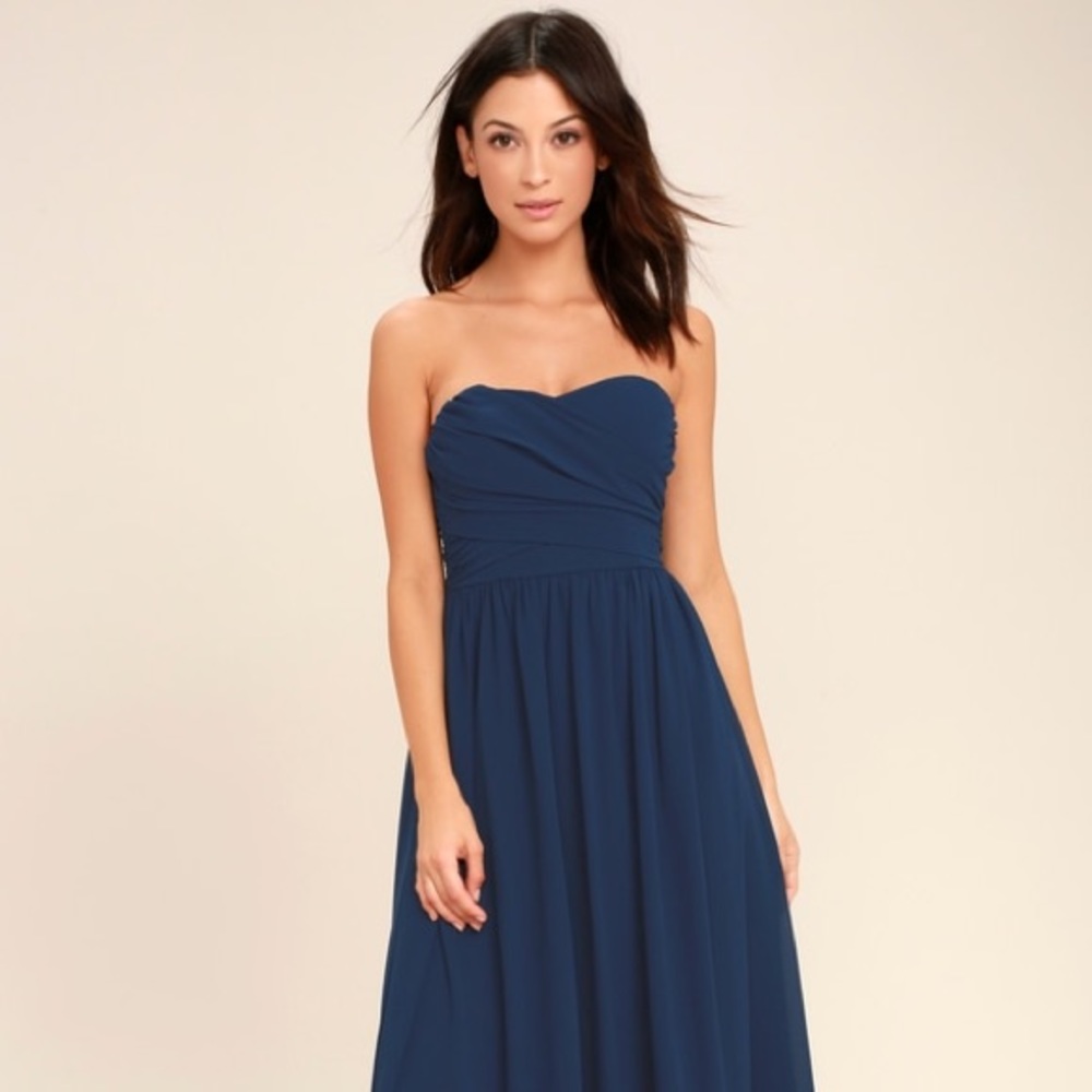 LULUS Strapless Formal Dress